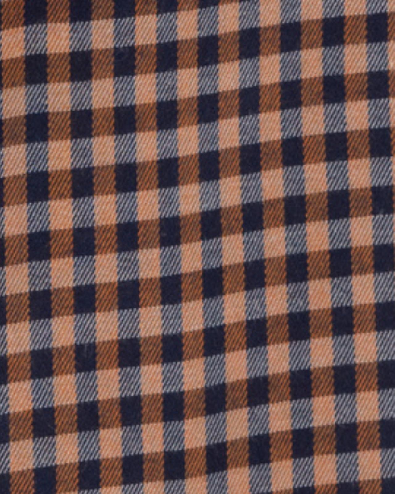 Chemise en flanelle vichy grande taille marron