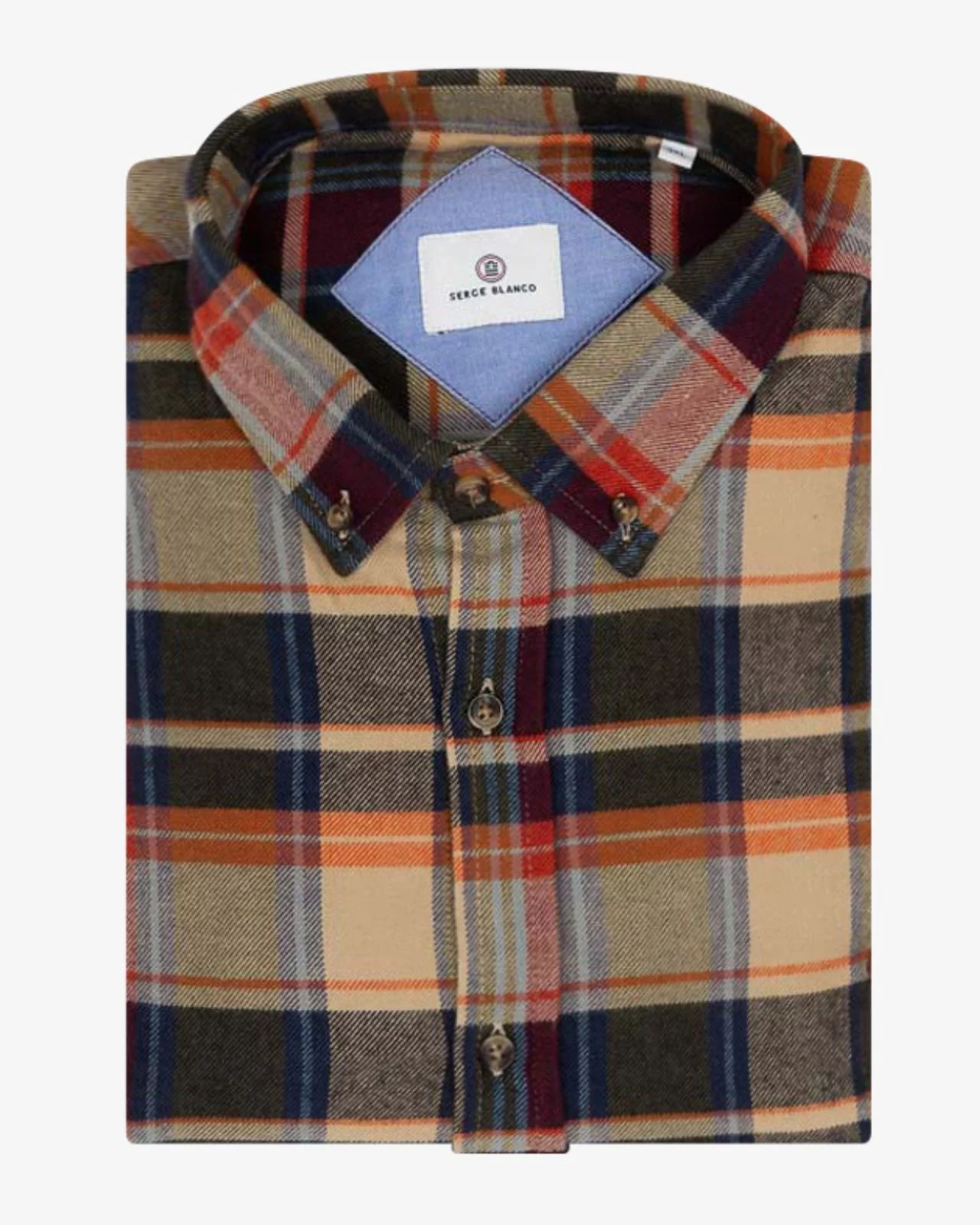 Chemise épaisse à carreaux grande taille orange