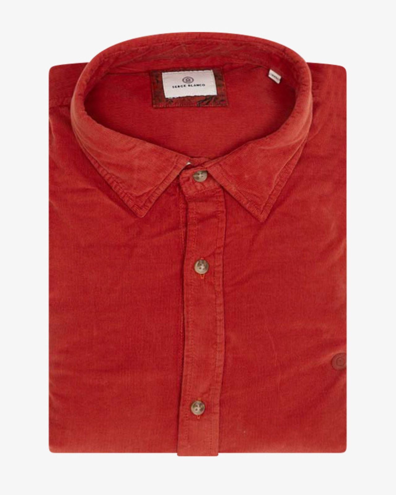 Chemise en velours grande taille orange