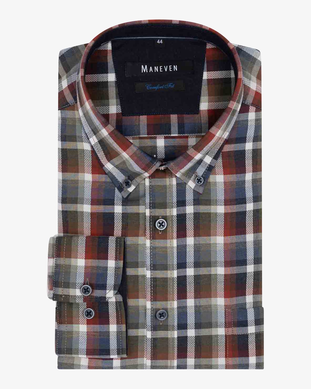 Chemise à carreaux grande taille bordeaux