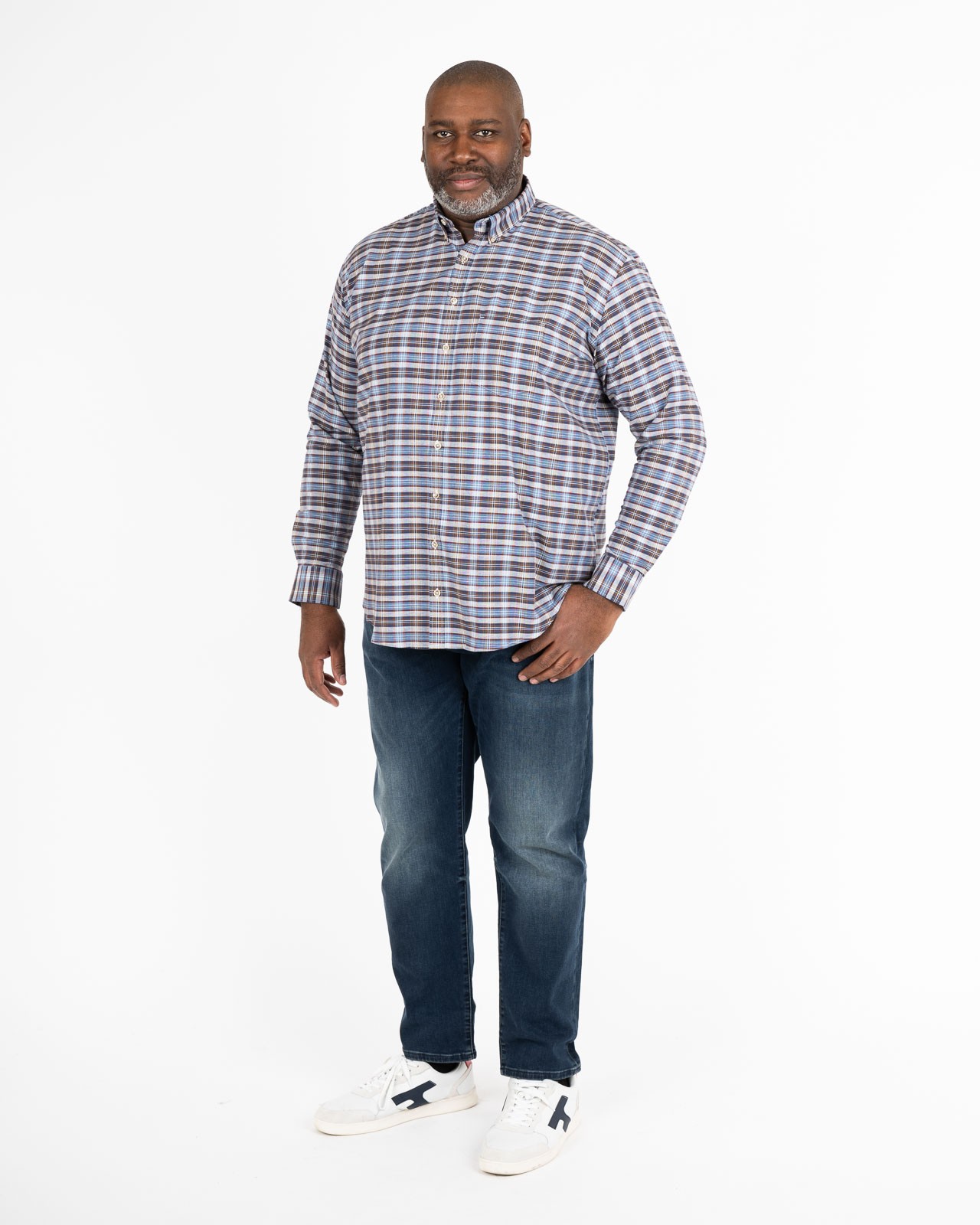 Chemise petit carreaux grande taille multicolore