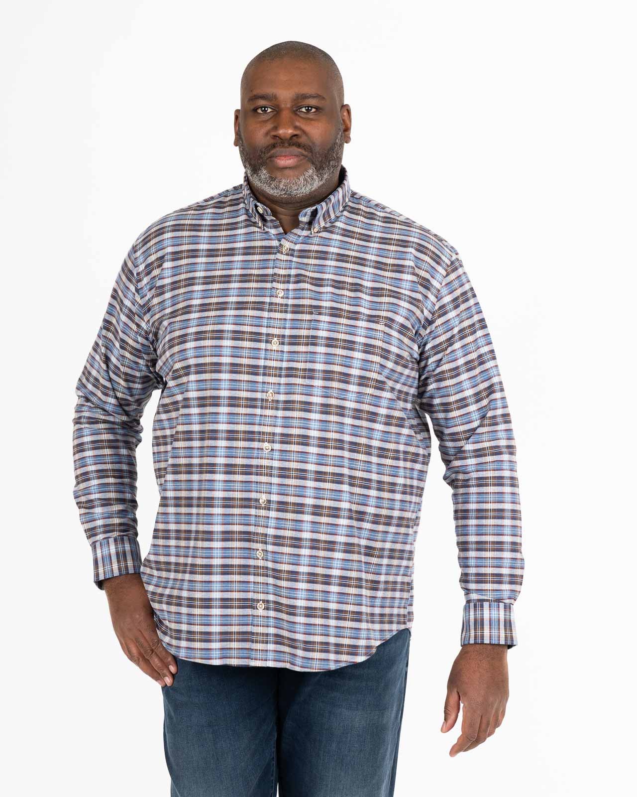 Chemise petit carreaux grande taille multicolore