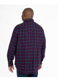 Chemise à carreaux grande taille bordeaux