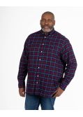 Chemise à carreaux grande taille bordeaux