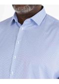 Chemise micromotif grande taille bleu