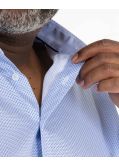 Chemise micromotif grande taille bleu