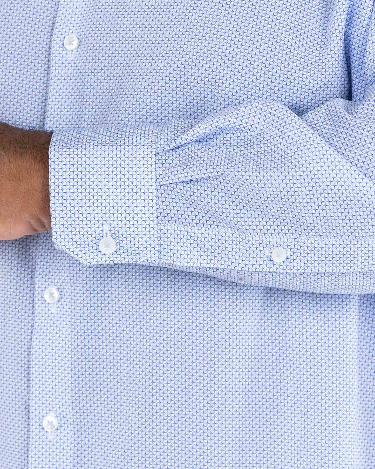 Chemise micromotif grande taille bleu