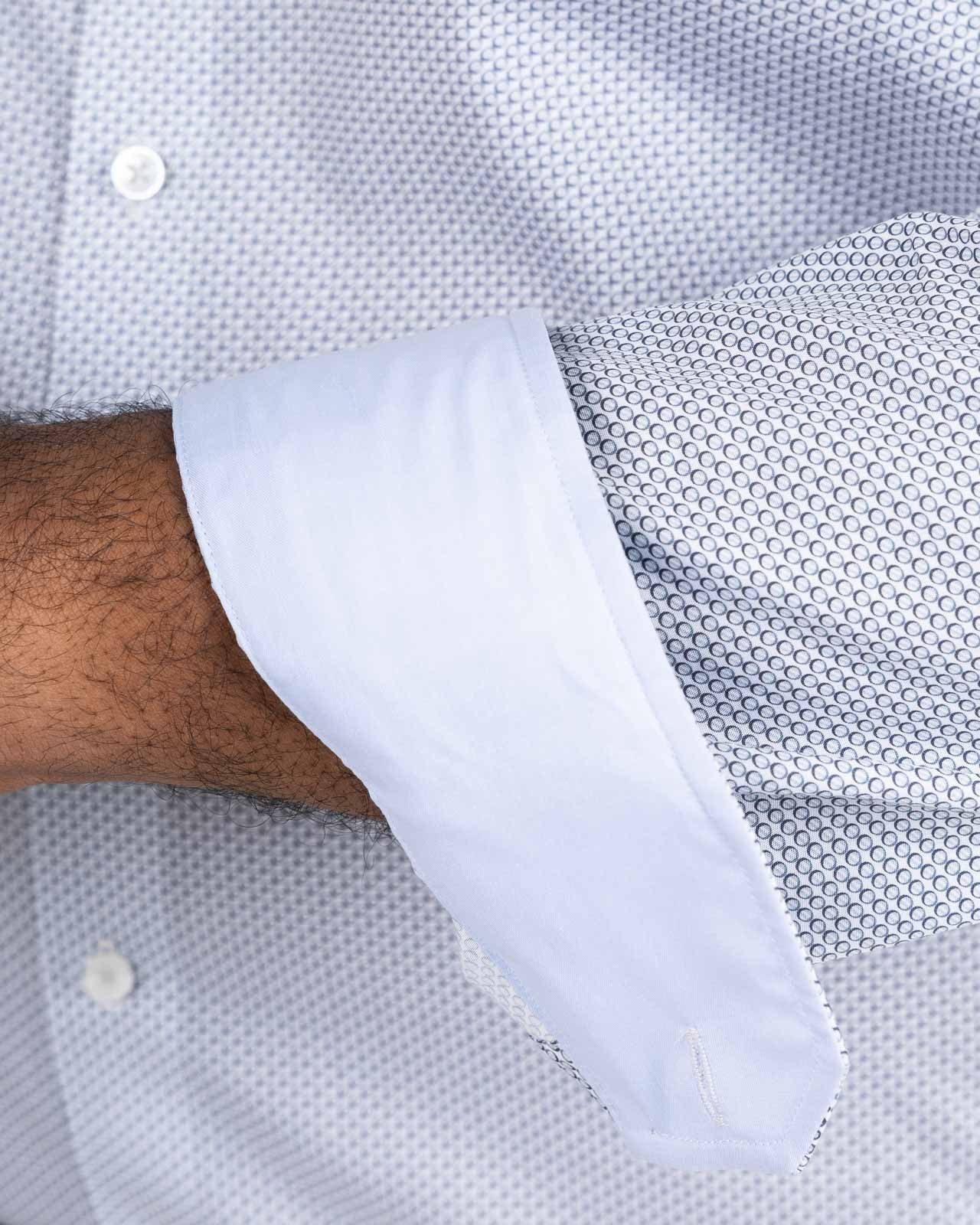 Chemise micromotif grande taille gris