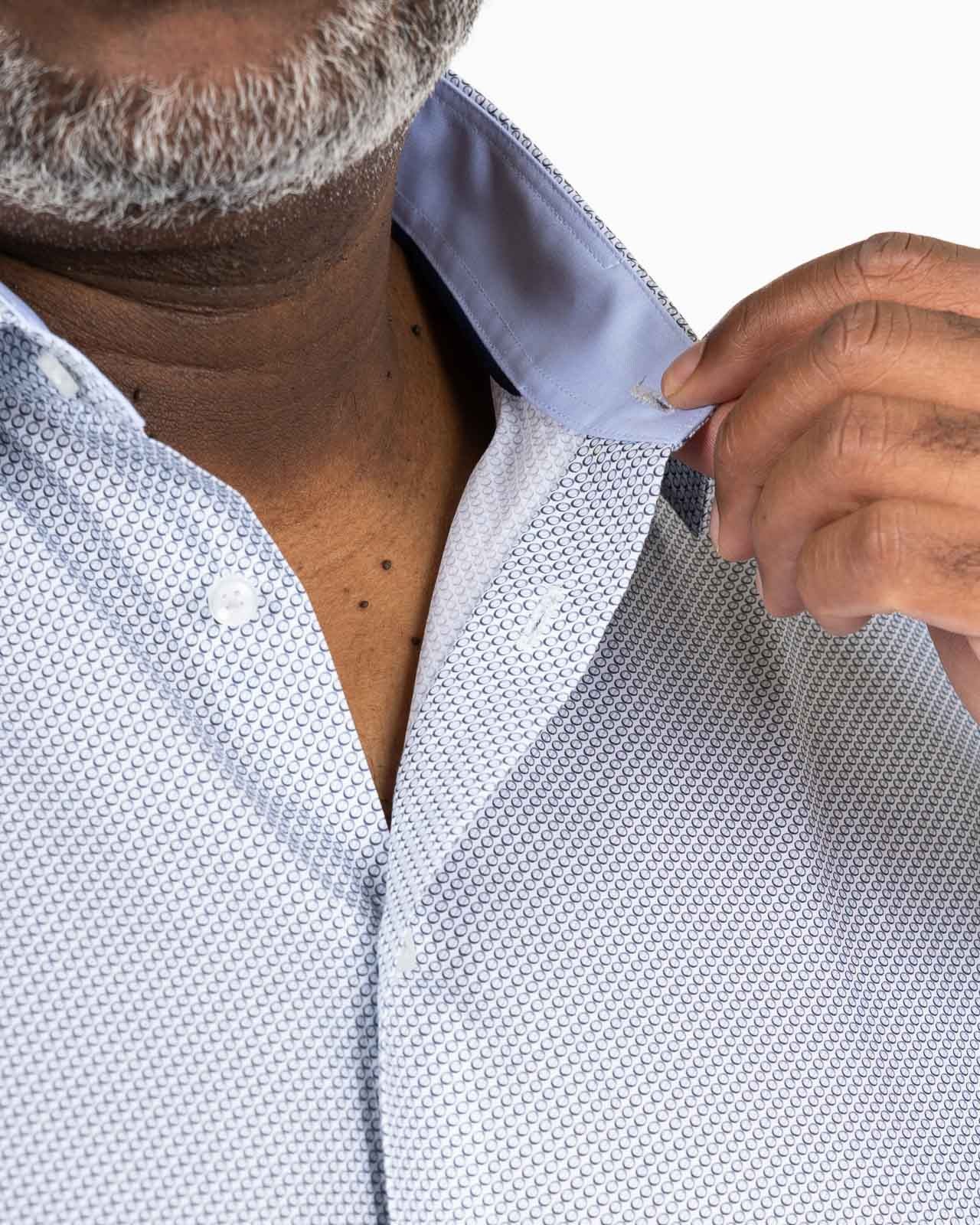 Chemise micromotif grande taille gris