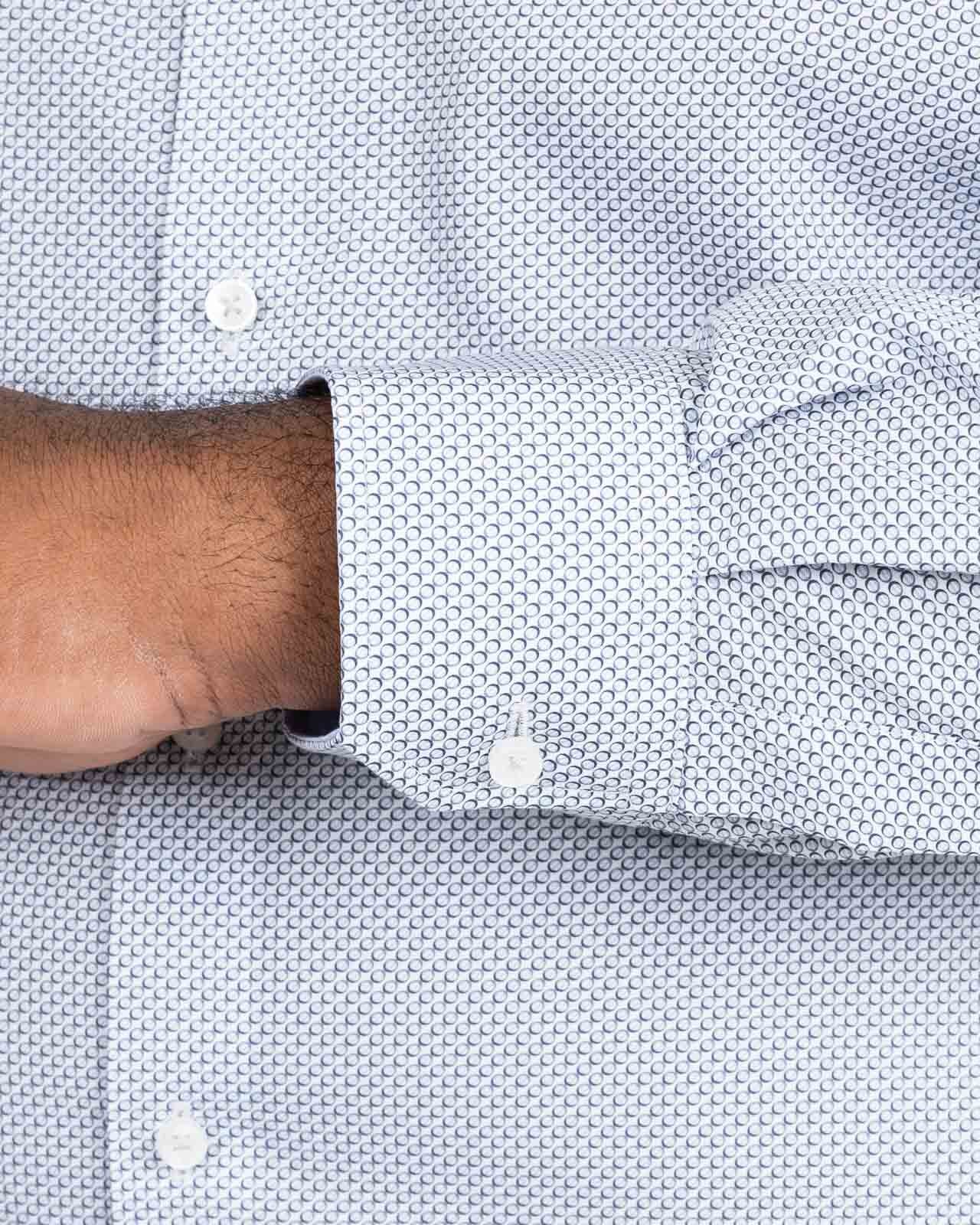 Chemise micromotif grande taille gris