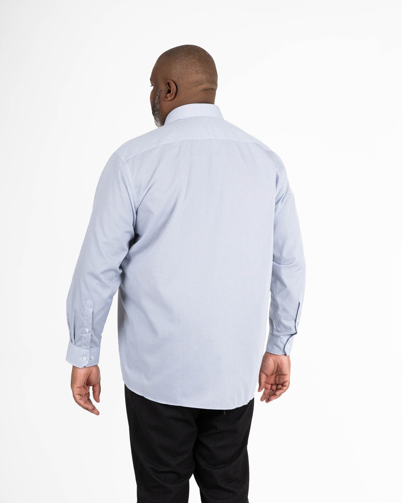 Chemise micromotif grande taille gris