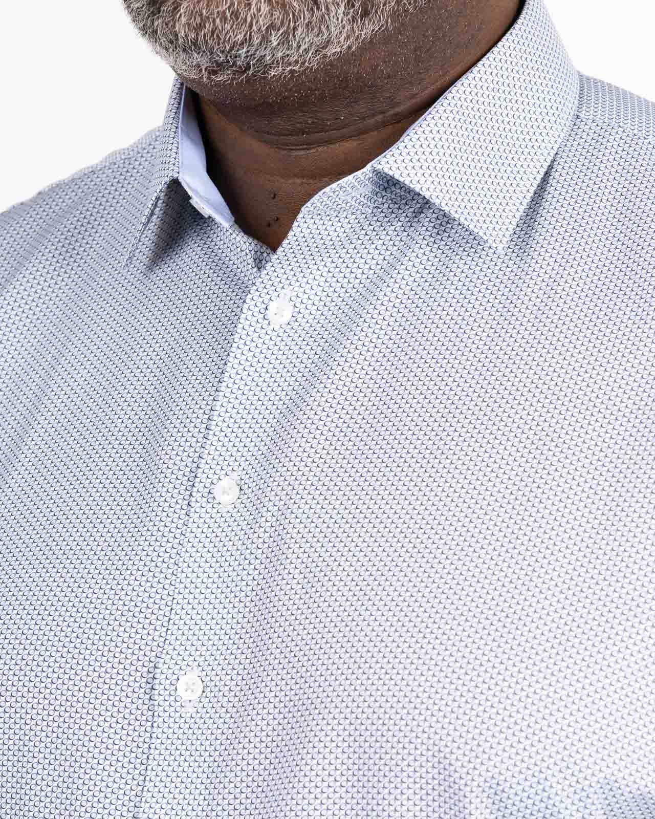 Chemise micromotif grande taille gris