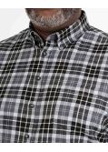 Chemise en flanelle à carreaux grande taille anthracite