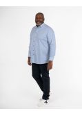 Chemise facile à repasser grande taille bleu
