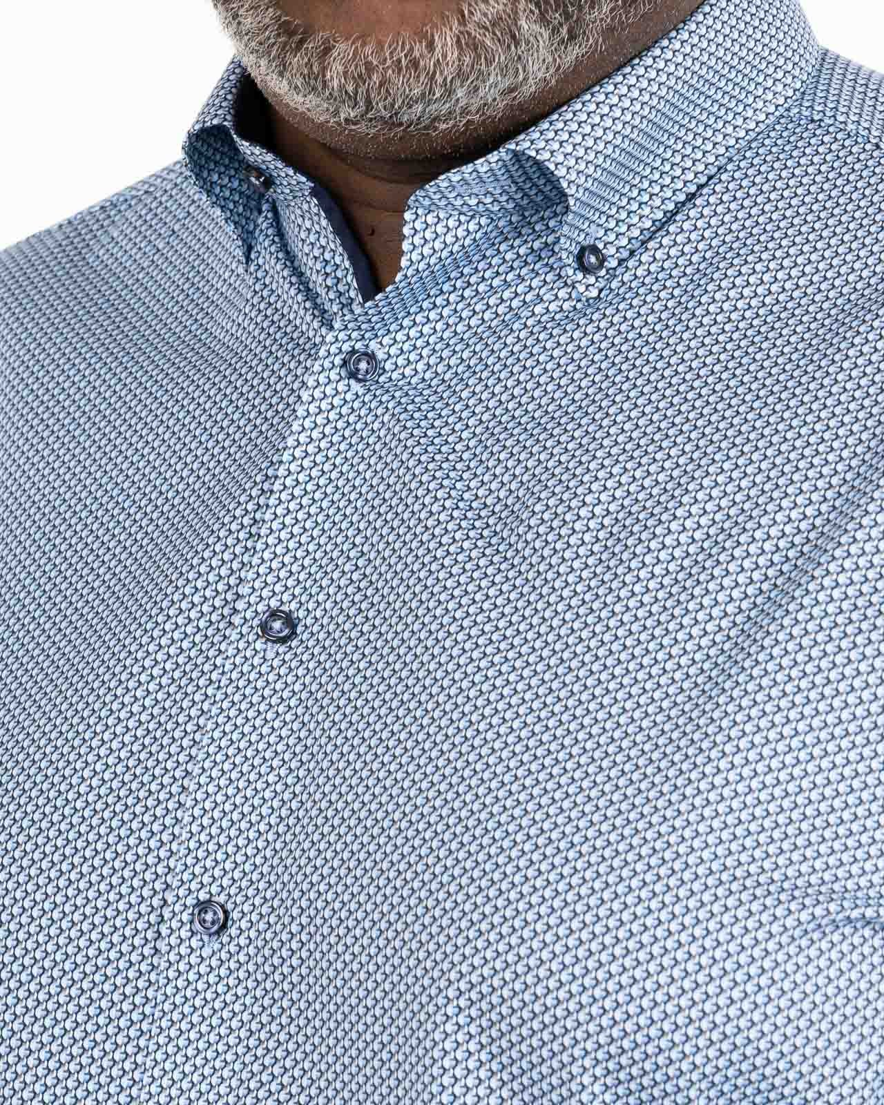 Chemise facile à repasser grande taille bleu