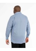 Chemise facile à repasser grande taille bleu
