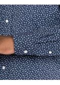 Chemise micro motif grande taille bleu marine