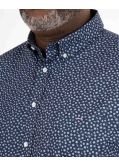 Chemise micro motif grande taille bleu marine