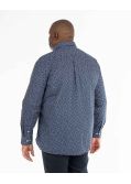 Chemise micro motif grande taille bleu marine