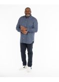 Chemise micro motif grande taille bleu marine