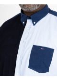 Chemise en velours grande taille bleu