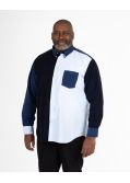 Chemise en velours grande taille bleu