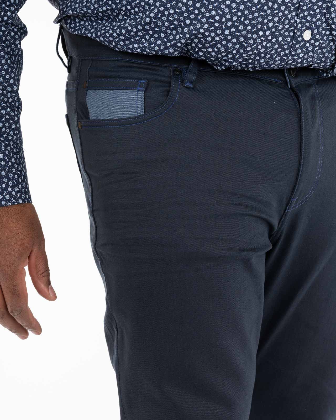 Jean 5 poches pour homme grand bleu marine