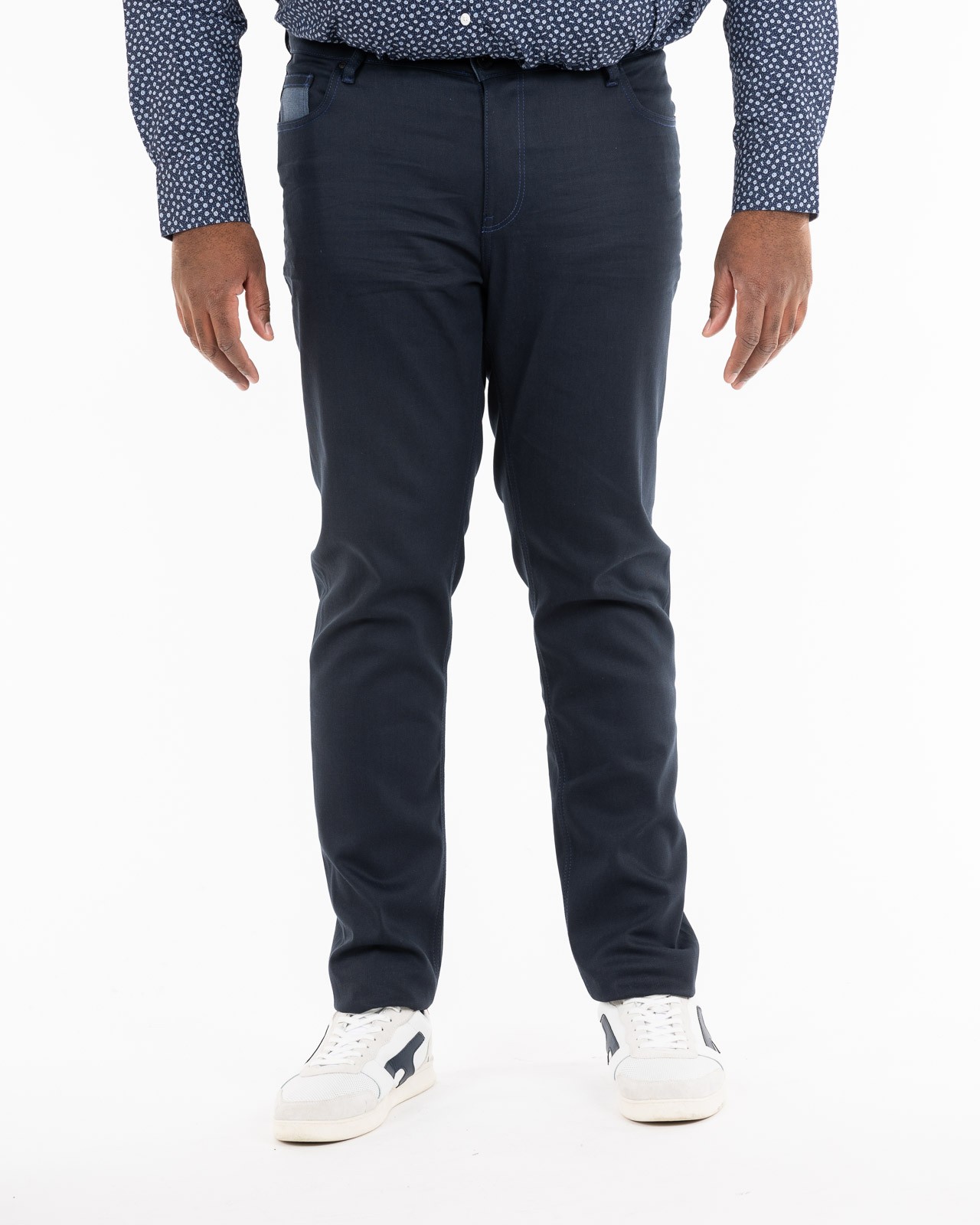 Jean 5 poches pour homme grand bleu marine