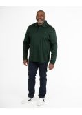 Polo manches longues mercerisé grande taille vert