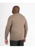 Pull en coton stretch pour homme grand beige