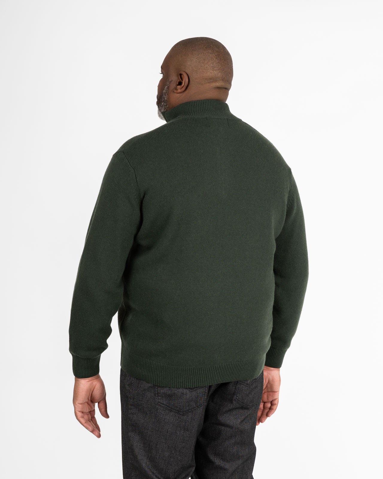 Pull cachemire grande taille vert foncé