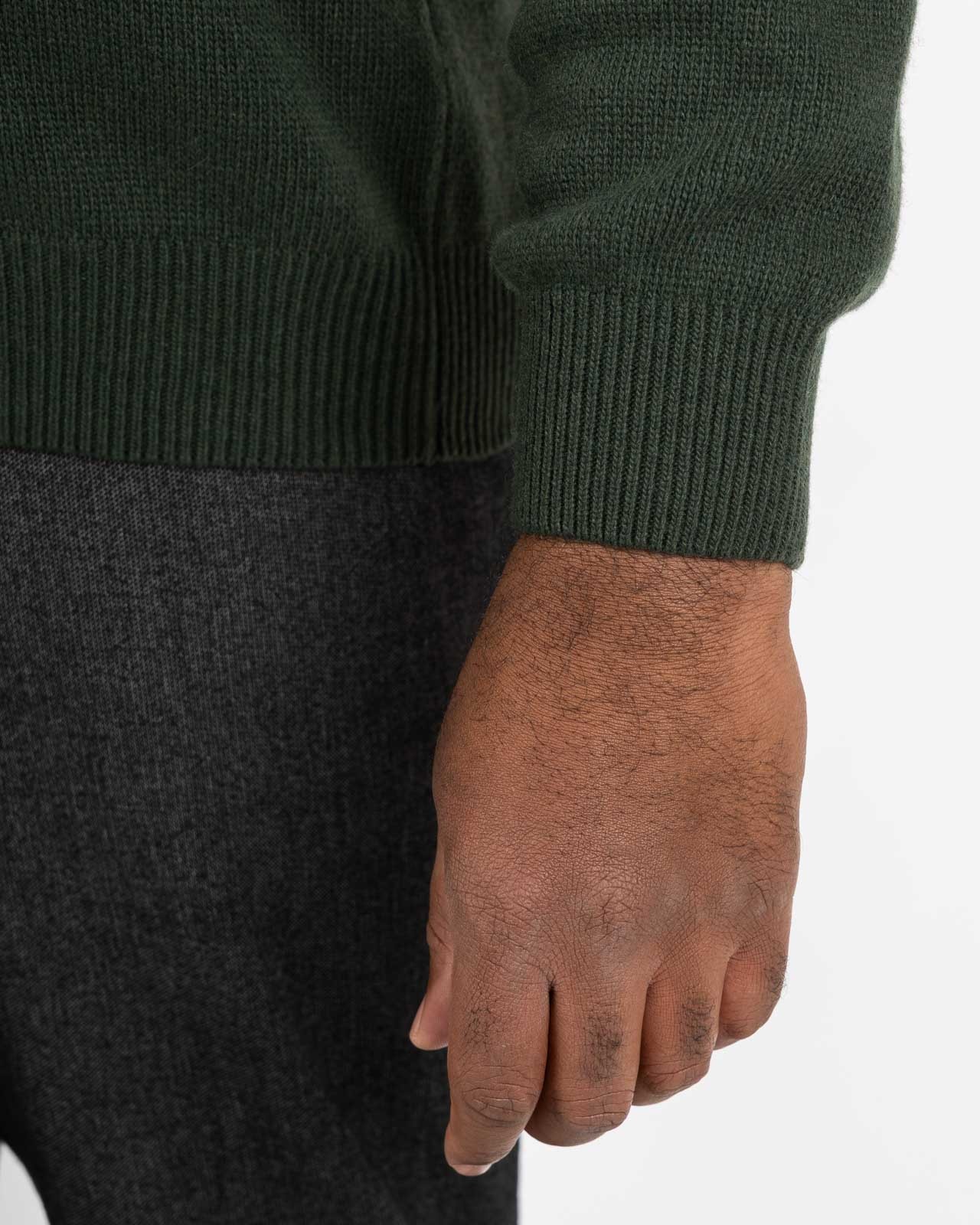 Pull cachemire grande taille vert foncé