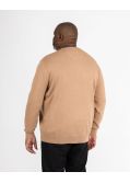 Pull en laine et coton grande taille marron