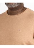 Pull en laine et coton grande taille marron