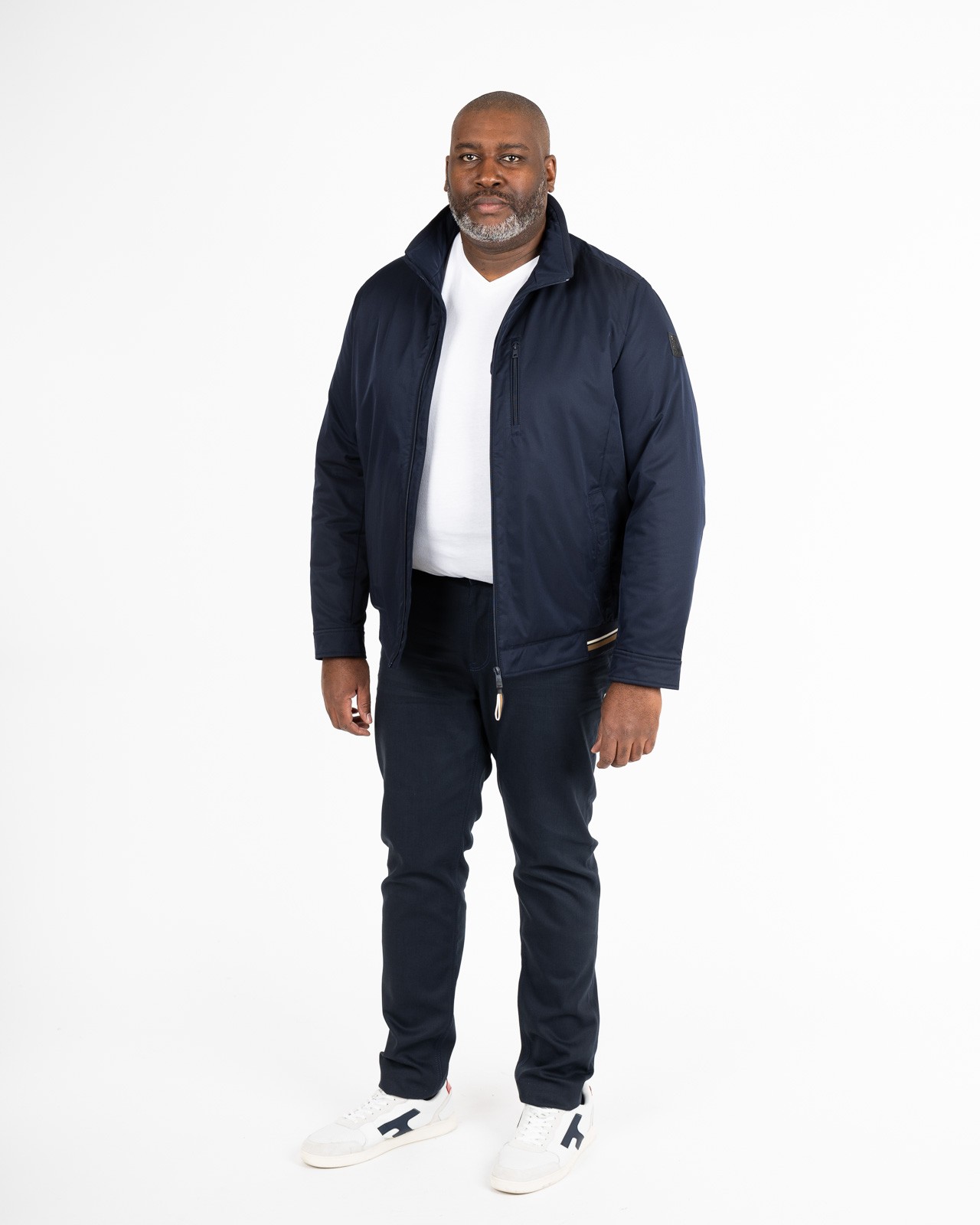 Blouson grande taille bleu marine