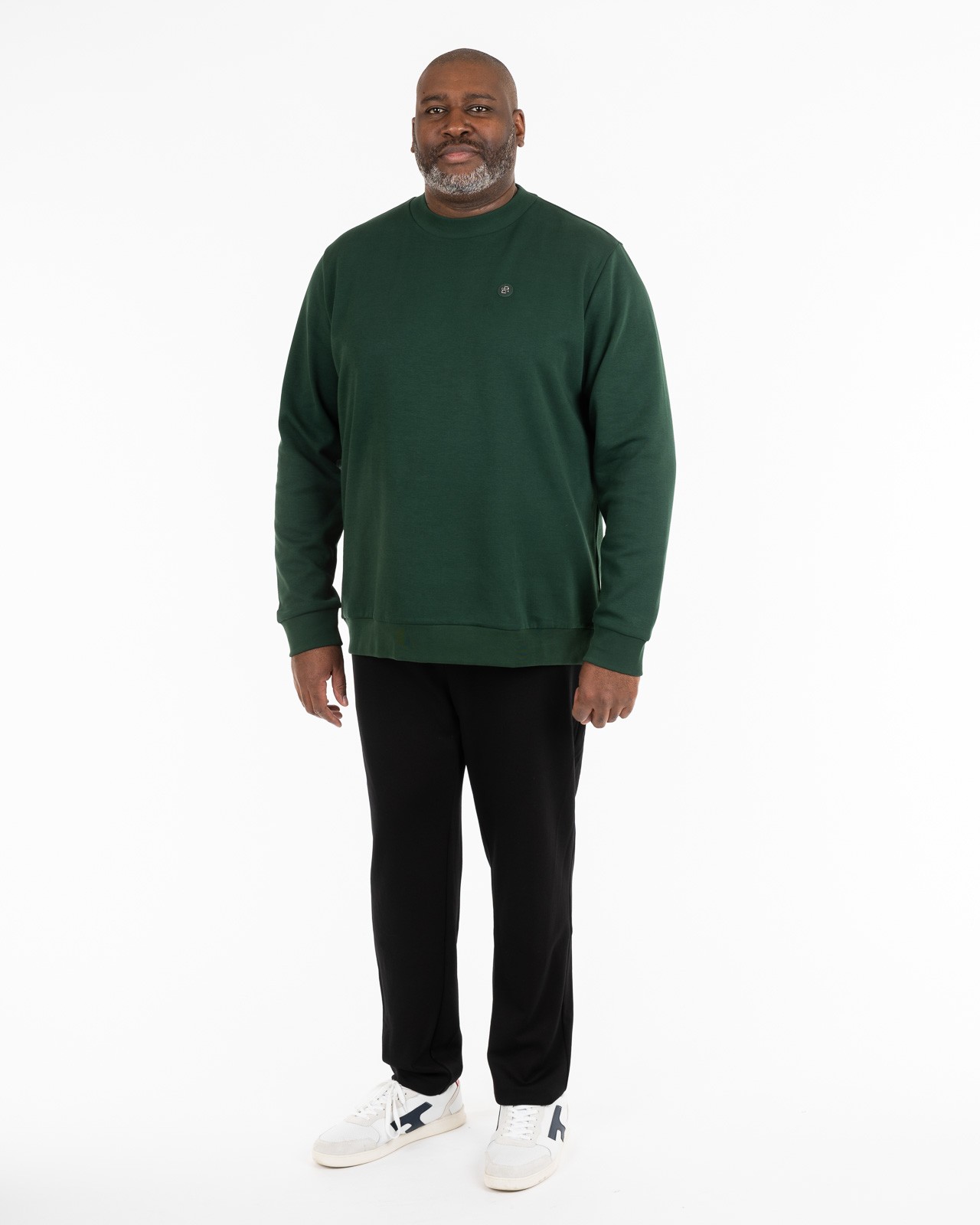 Pantalon à taille élastique grande taille noir