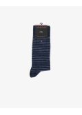 Pack de 2 paires de chaussettes grande taille bleu indigo et à rayures