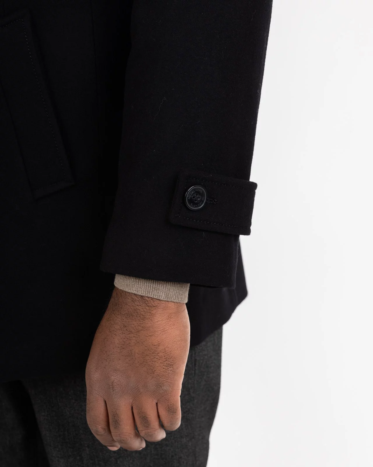 Manteau caban grande taille noir