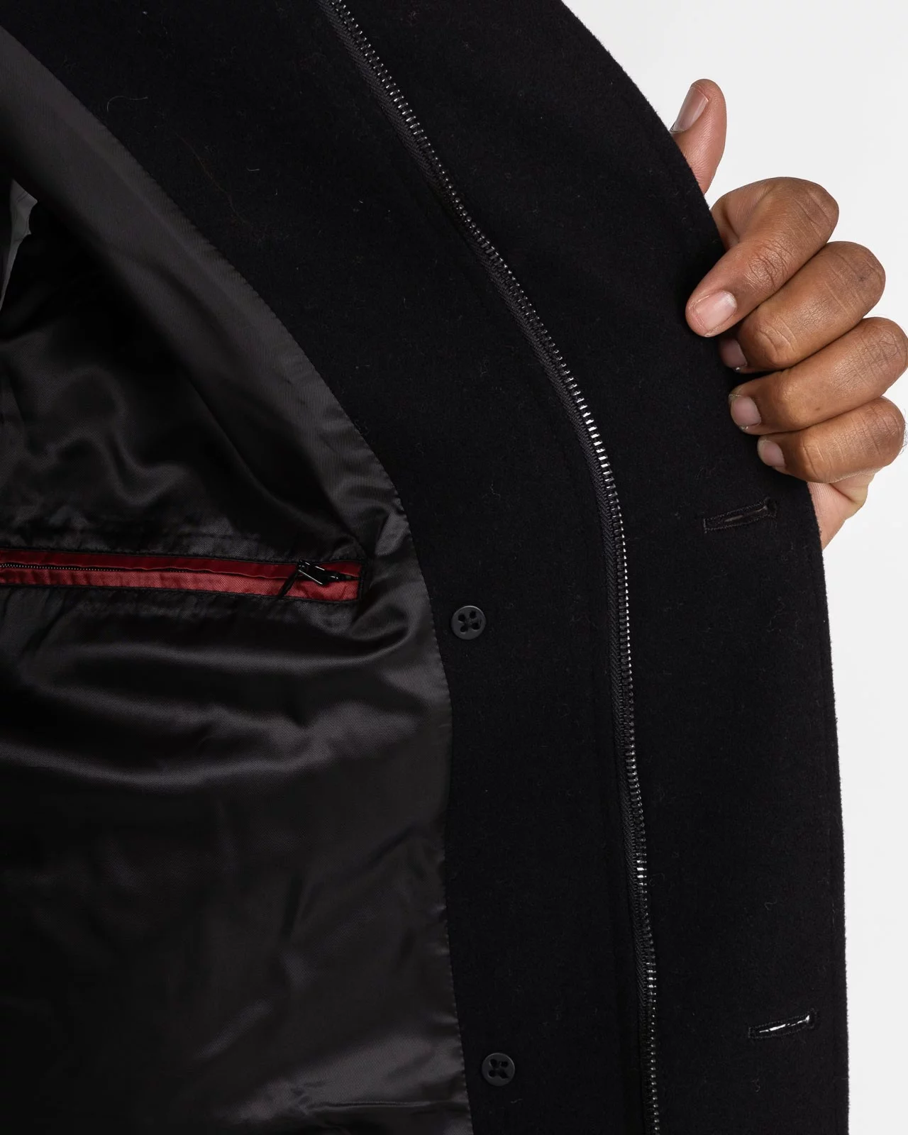 Manteau caban grande taille noir