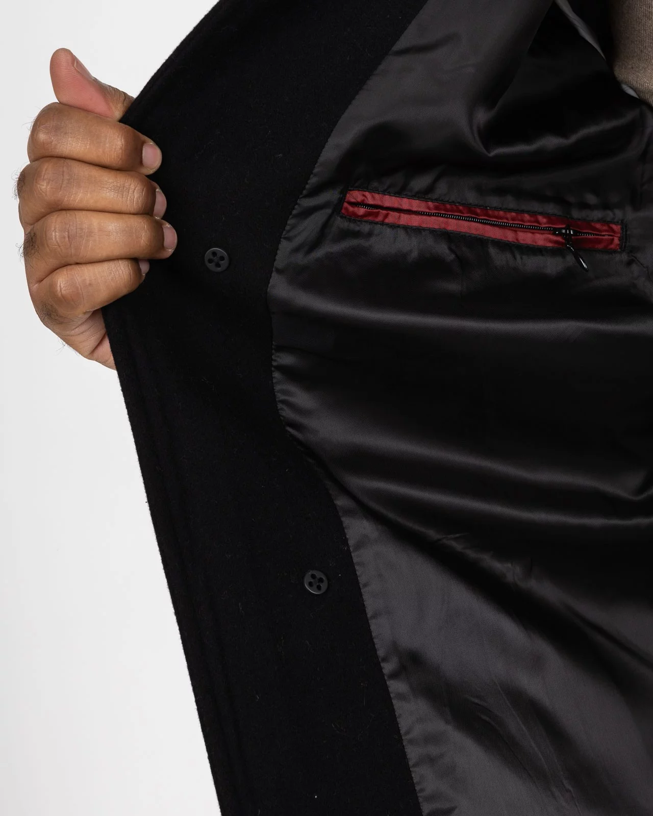 Manteau caban grande taille noir
