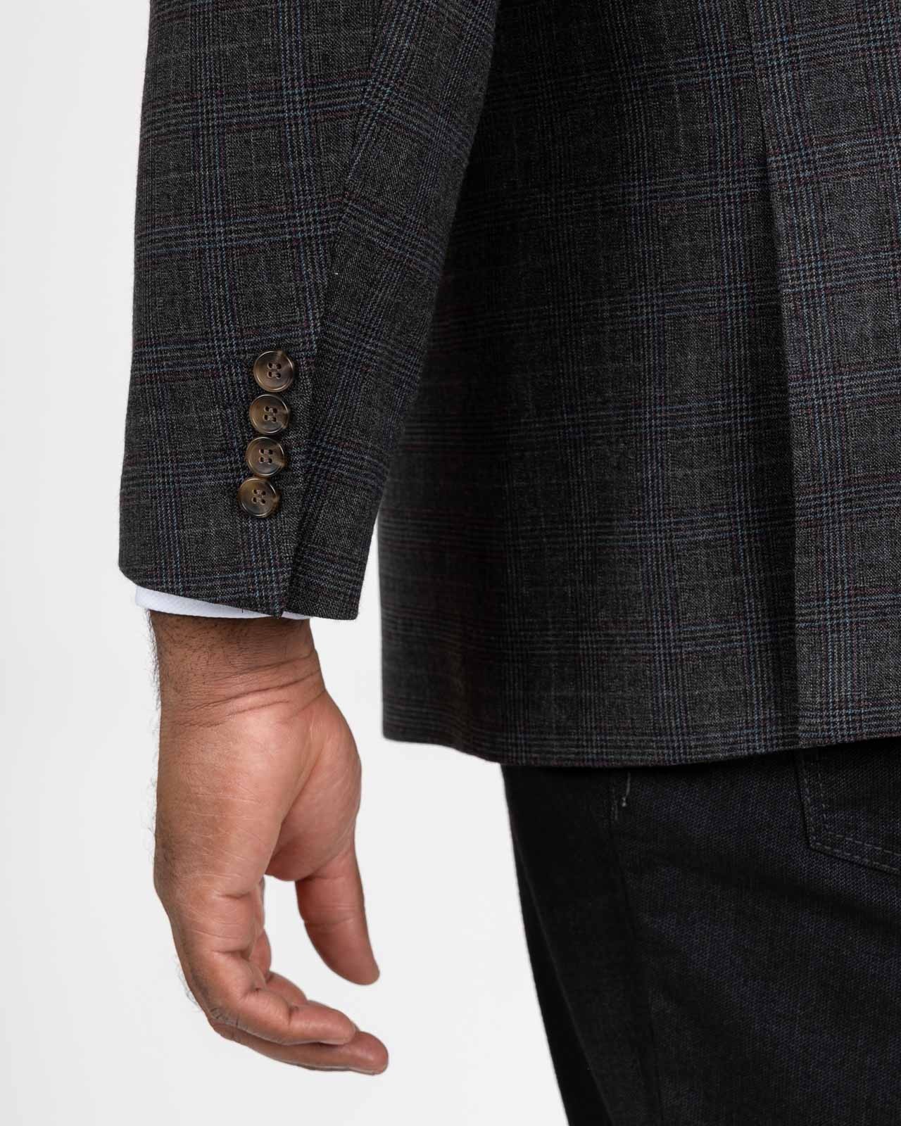 Veste Prince de Galles grande taille gris