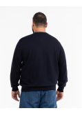 Pull en coton cachemire grande taille bleu marine