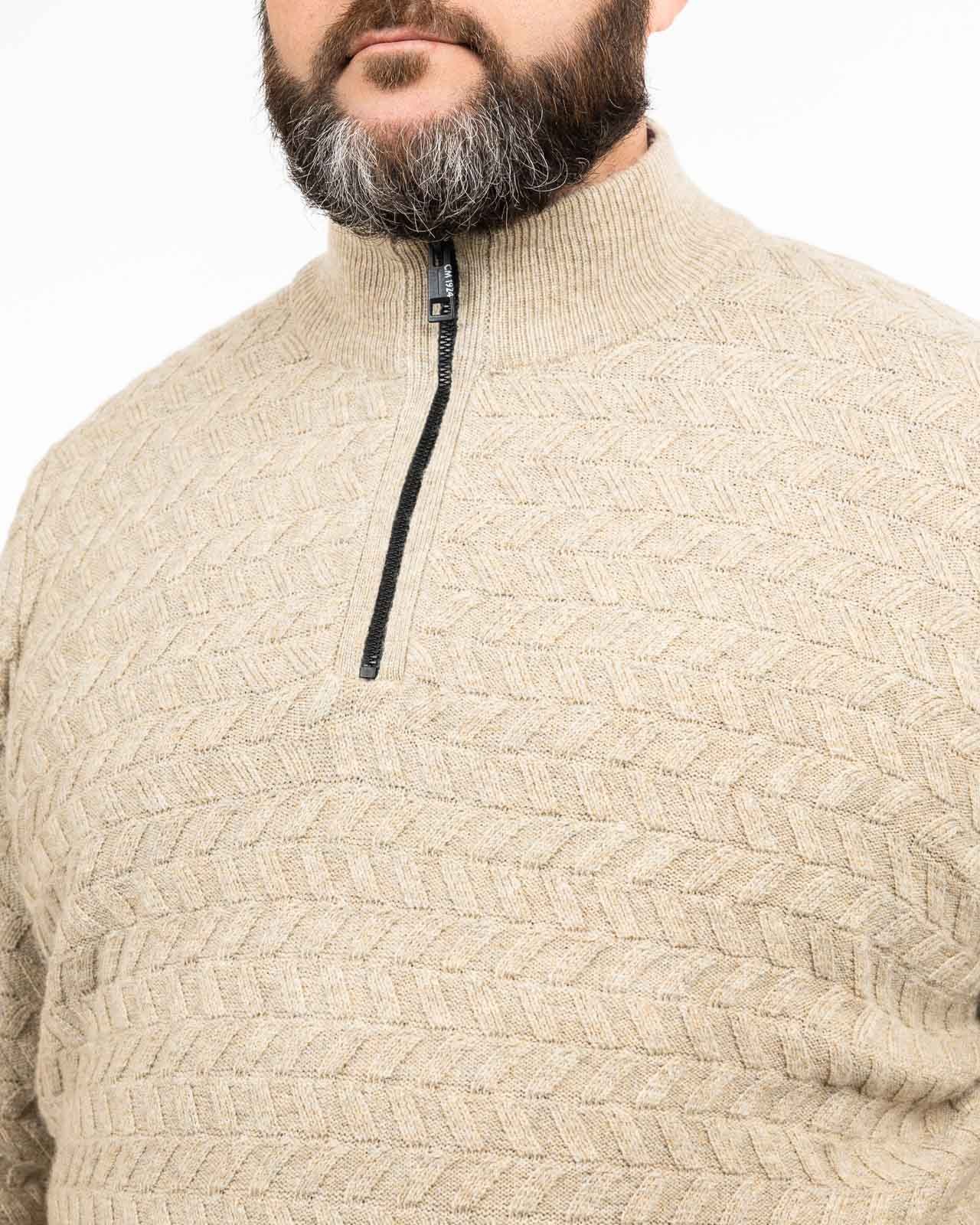 Pull en laine grande taille beige