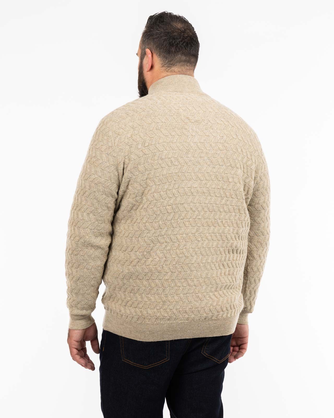 Pull en laine grande taille beige