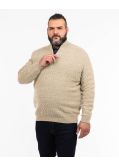 Pull en laine grande taille beige