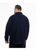 Surchemise en laine grande taille bleu marine