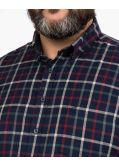 Chemise à carreaux grande taille bleu marine