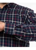 Chemise à carreaux grande taille bleu marine