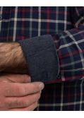 Chemise à carreaux grande taille bleu marine