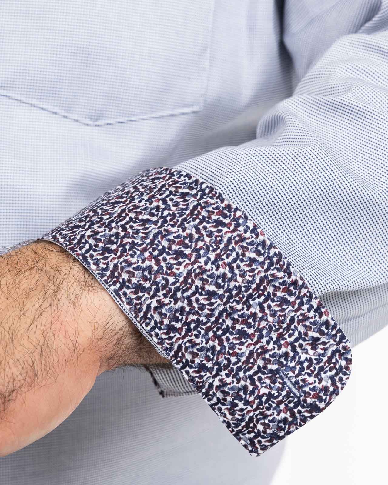 Chemise fantaisie facile à repasser grande taille gris